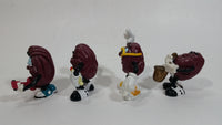 1987 Calrab The California Raisins Music Band PVC Toy Figures Set of 4 Saxophone, Guitar, Singer, Pointing