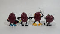 1987 Calrab The California Raisins Music Band PVC Toy Figures Set of 4 Saxophone, Guitar, Singer, Pointing