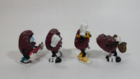 1987 Calrab The California Raisins Music Band PVC Toy Figures Set of 4 Saxophone, Guitar, Singer, Pointing