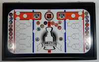 NHL Ice Hockey Stanley Cup Championships Playoffs Magnetic Framed Double Sided White Board with 30 Team Magnets 15" x 24 1/2"
