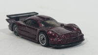 2002 Hot Wheels Mercedes CLK-LM Burgundy Dark Purple Die Cast Toy Car Vehicle