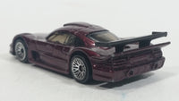 2002 Hot Wheels Mercedes CLK-LM Burgundy Dark Purple Die Cast Toy Car Vehicle