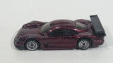 2002 Hot Wheels Mercedes CLK-LM Burgundy Dark Purple Die Cast Toy Car Vehicle