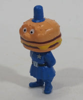 Vintage 1985 McDonald's Officer Big Mac PVC Toy Police Cop Figure with Burger Head - 2 3/4" Tall