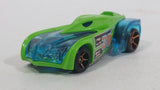 2013 Hot Wheels Triple Track Twister El Superfasto Transparent Blue and Green Plastic Body Die Cast Toy Car Vehicle