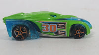 2013 Hot Wheels Triple Track Twister El Superfasto Transparent Blue and Green Plastic Body Die Cast Toy Car Vehicle