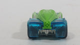 2013 Hot Wheels Triple Track Twister El Superfasto Transparent Blue and Green Plastic Body Die Cast Toy Car Vehicle