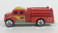 2002 Matchbox International Pumper Red Fire Truck Plastic and Die Cast Toy Car Firefighting Rescue Vehicle - McDonald's Happy Meal