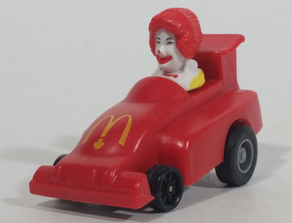 1988 McDonald's Turbo Macs Ronald McDonald Red Toy Pull Back Friction Motorized Plastic Toy Car Vehicle - Happy Meals