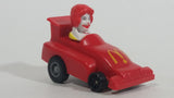 1988 McDonald's Turbo Macs Ronald McDonald Red Toy Pull Back Friction Motorized Plastic Toy Car Vehicle - Happy Meals