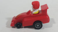 1988 McDonald's Turbo Macs Ronald McDonald Red Toy Pull Back Friction Motorized Plastic Toy Car Vehicle - Happy Meals