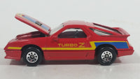 1988 Matchbox 1984 Dodge Daytona Turbo Z Red Die Cast Toy Car Vehicle with Opening Hood