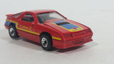 1988 Matchbox 1984 Dodge Daytona Turbo Z Red Die Cast Toy Car Vehicle with Opening Hood