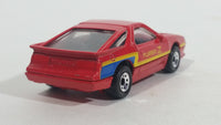 1988 Matchbox 1984 Dodge Daytona Turbo Z Red Die Cast Toy Car Vehicle with Opening Hood