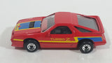 1988 Matchbox 1984 Dodge Daytona Turbo Z Red Die Cast Toy Car Vehicle with Opening Hood