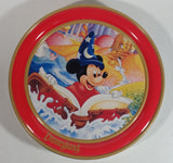 Walt Disney Disney Land Wizard Mickey Mouse Cartoon Character Red 10" Round Metal Tin Canister