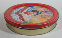 Walt Disney Disney Land Wizard Mickey Mouse Cartoon Character Red 10" Round Metal Tin Canister