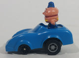 1988 McDonald's Turbo Macs Officer Big Mac Blue Toy Pull Back Friction Motorized Plastic Toy Car Vehicle - Happy Meals