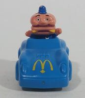 1988 McDonald's Turbo Macs Officer Big Mac Blue Toy Pull Back Friction Motorized Plastic Toy Car Vehicle - Happy Meals