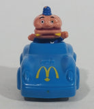 1988 McDonald's Turbo Macs Officer Big Mac Blue Toy Pull Back Friction Motorized Plastic Toy Car Vehicle - Happy Meals