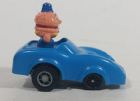 1988 McDonald's Turbo Macs Officer Big Mac Blue Toy Pull Back Friction Motorized Plastic Toy Car Vehicle - Happy Meals