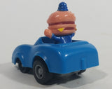 1988 McDonald's Turbo Macs Officer Big Mac Blue Toy Pull Back Friction Motorized Plastic Toy Car Vehicle - Happy Meals