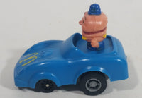 1988 McDonald's Turbo Macs Officer Big Mac Blue Toy Pull Back Friction Motorized Plastic Toy Car Vehicle - Happy Meals