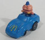 1988 McDonald's Turbo Macs Officer Big Mac Blue Toy Pull Back Friction Motorized Plastic Toy Car Vehicle - Happy Meals