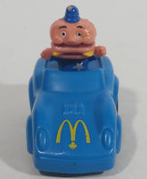 1988 McDonald's Turbo Macs Officer Big Mac Blue Toy Pull Back Friction Motorized Plastic Toy Car Vehicle - Happy Meals