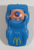 1988 McDonald's Turbo Macs Officer Big Mac Blue Toy Pull Back Friction Motorized Plastic Toy Car Vehicle - Happy Meals