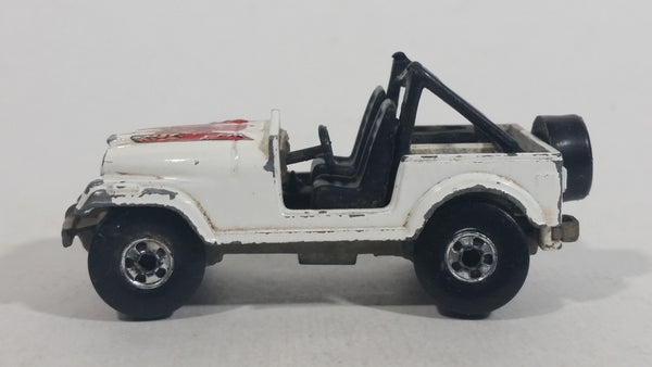 1982 Hot Wheels Jeep CJ-7 White Die Cast Toy Car Vehicle - Treasure Valley Antiques & Collectibles