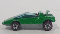 Vintage 1973 Hot Wheels Sand Witch Rare Enamel Dark Green Red Lines Die Cast Toy Car Vehicle Opening Rear Engine Cover - 1969 Hong Kong