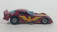 Vintage 1982 Hot Wheels Firebird Funny Car Pennzoil Dark Red Magenta Die Cast Toy Car Vehicle with Lifting Body