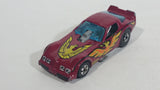 Vintage 1982 Hot Wheels Firebird Funny Car Pennzoil Dark Red Magenta Die Cast Toy Car Vehicle with Lifting Body