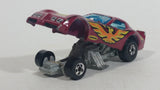 Vintage 1982 Hot Wheels Firebird Funny Car Pennzoil Dark Red Magenta Die Cast Toy Car Vehicle with Lifting Body