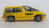 1995 Hot Wheels Chevy 'Lumina Minivan' Yellow Taxi Plastic Body Die Cast Toy Car Van Vehicle