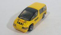 1995 Hot Wheels Chevy 'Lumina Minivan' Yellow Taxi Plastic Body Die Cast Toy Car Van Vehicle