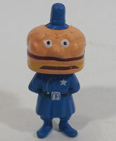 Vintage 1985 McDonald's Officer Big Mac PVC Toy Police Cop Figure with Burger Head - 2 3/4" Tall