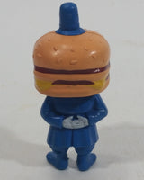 Vintage 1985 McDonald's Officer Big Mac PVC Toy Police Cop Figure with Burger Head - 2 3/4" Tall