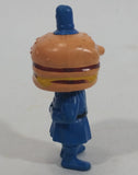 Vintage 1985 McDonald's Officer Big Mac PVC Toy Police Cop Figure with Burger Head - 2 3/4" Tall