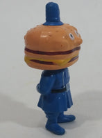 Vintage 1985 McDonald's Officer Big Mac PVC Toy Police Cop Figure with Burger Head - 2 3/4" Tall