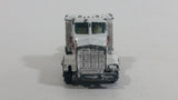 Vintage Yatming Kenworth Semi Tractor Truck 'White Wheels' White Die Cast Toy Car Vehicle