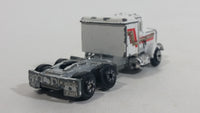 Vintage Yatming Kenworth Semi Tractor Truck 'White Wheels' White Die Cast Toy Car Vehicle