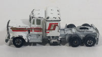 Vintage Yatming Kenworth Semi Tractor Truck 'White Wheels' White Die Cast Toy Car Vehicle