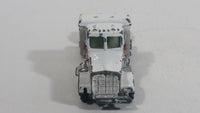 Vintage Yatming Kenworth Semi Tractor Truck 'White Wheels' White Die Cast Toy Car Vehicle