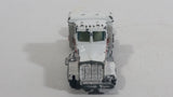 Vintage Yatming Kenworth Semi Tractor Truck 'White Wheels' White Die Cast Toy Car Vehicle