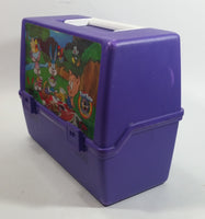 Rare 1991 Warner Bros Tiny Toon Adventures Cartoon Characters Thermos Brand Purple and Pink Lunch Box with Bottle