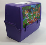 Rare 1991 Warner Bros Tiny Toon Adventures Cartoon Characters Thermos Brand Purple and Pink Lunch Box with Bottle