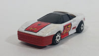 Vintage 1986 Matchbox Burnin Key Cars Ferrari #17 White Red Die Cast Toy Car Vehicle - Made in Macao