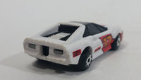 Vintage 1986 Matchbox Burnin Key Cars Ferrari #17 White Red Die Cast Toy Car Vehicle - Made in Macao